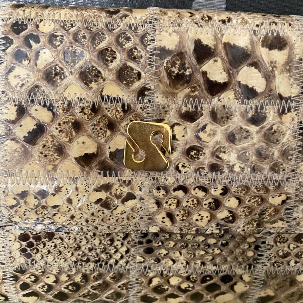 Vintage 1970s Sanes Python Clutch - Picture 6 of 6